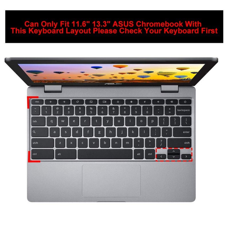 MUBUY-GOL Keyboard Cover for ASUS Chromebook CX1 CR1 CX1100 CX1101 CX1102 CX1400, Chromebook C523NA C434 C433 C433TA C425TA C423 C403 C302 C302CA C223 C214 11.6" 14"(NOT FIT C436 C434 CX1700 CX3 CX34 CX5 CX9) - Image 2